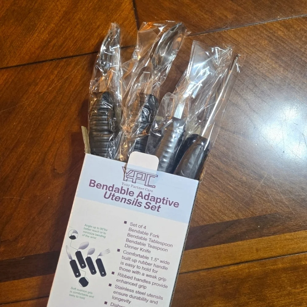 YPC Bendable Adaptive Utensils Set NTW Great for elderly or handicapped Eating